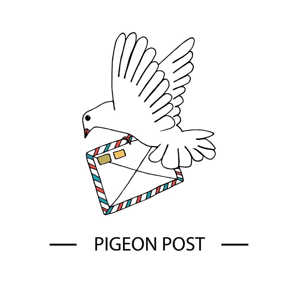piccione post clip art vettore