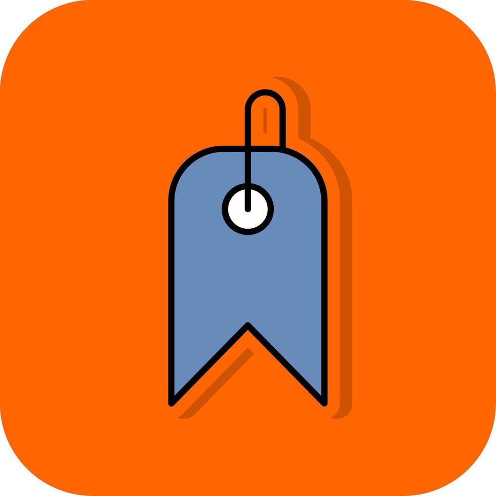 etichetta pieno arancia sfondo icona vettore