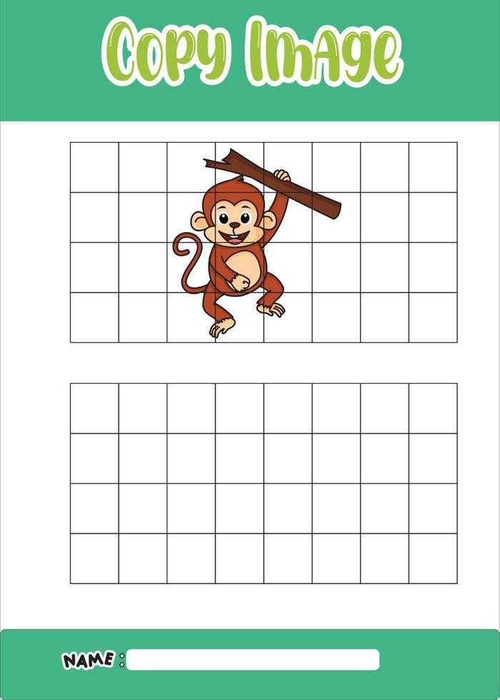 copia l'immagine scimmia carina vettore