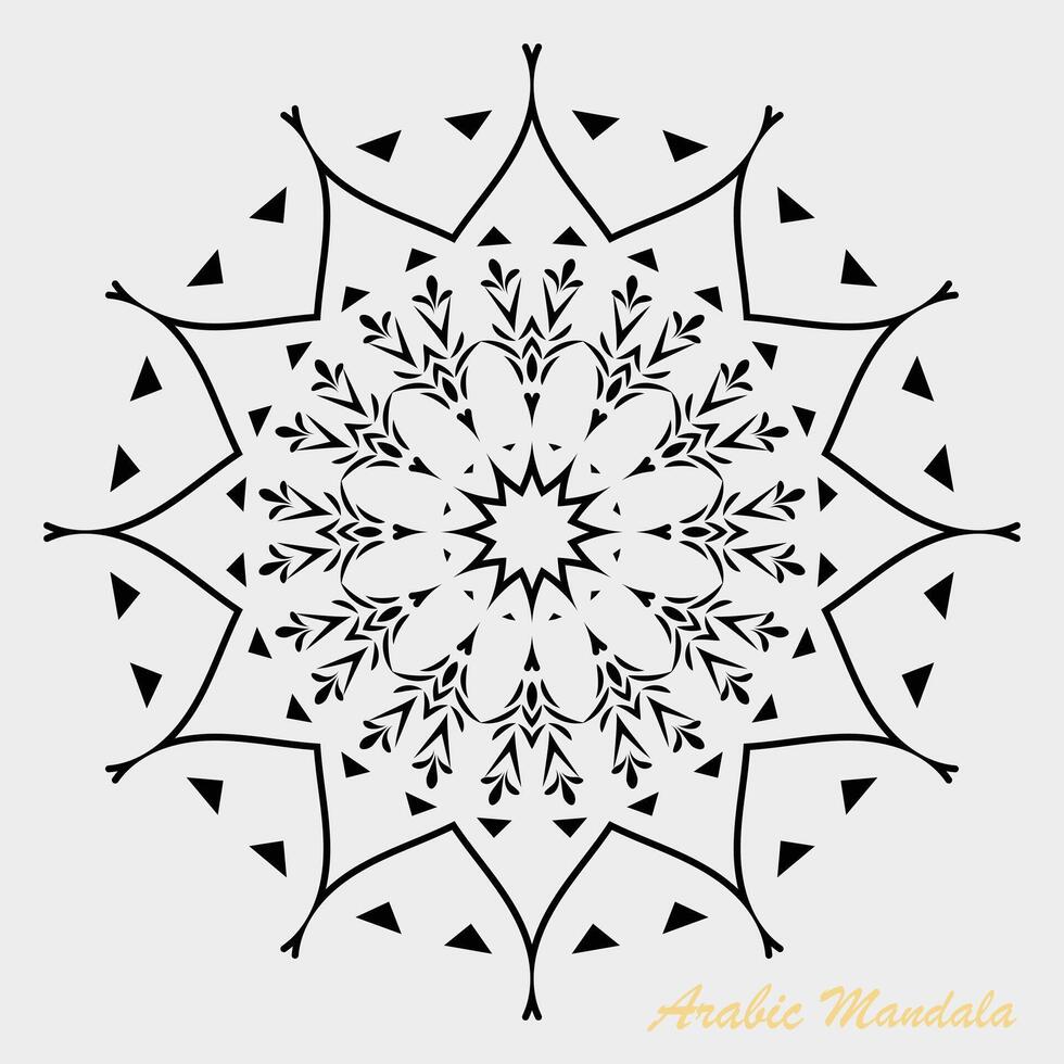 creativo nero bianca floreale Arabo mandala sfondo modello vettore