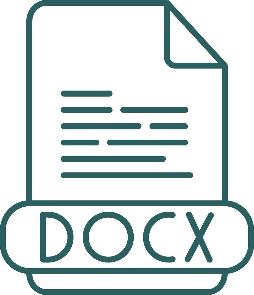 docx linea pendenza il giro angolo icona vettore