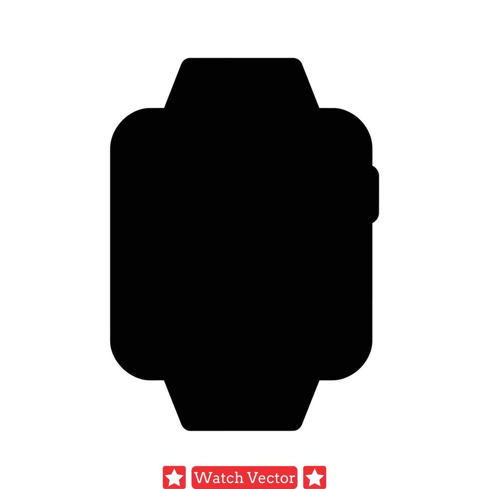 Tech indossare impostato orologio intelligente sagome per ragnatela disegno, mobile app, e tecnologia blog vettore