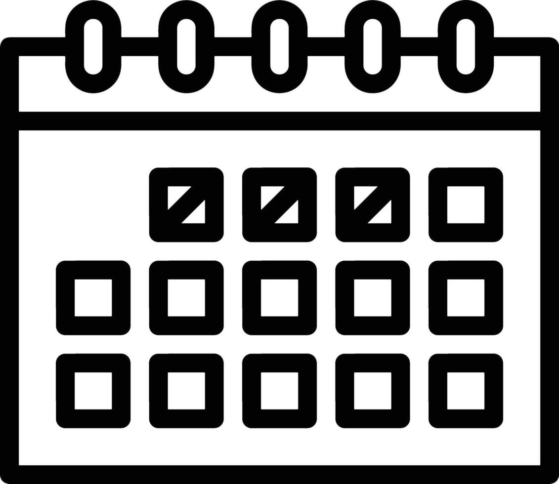 calendario icona per programma promemoria simbolo Immagine su il bianca sfondo vettore