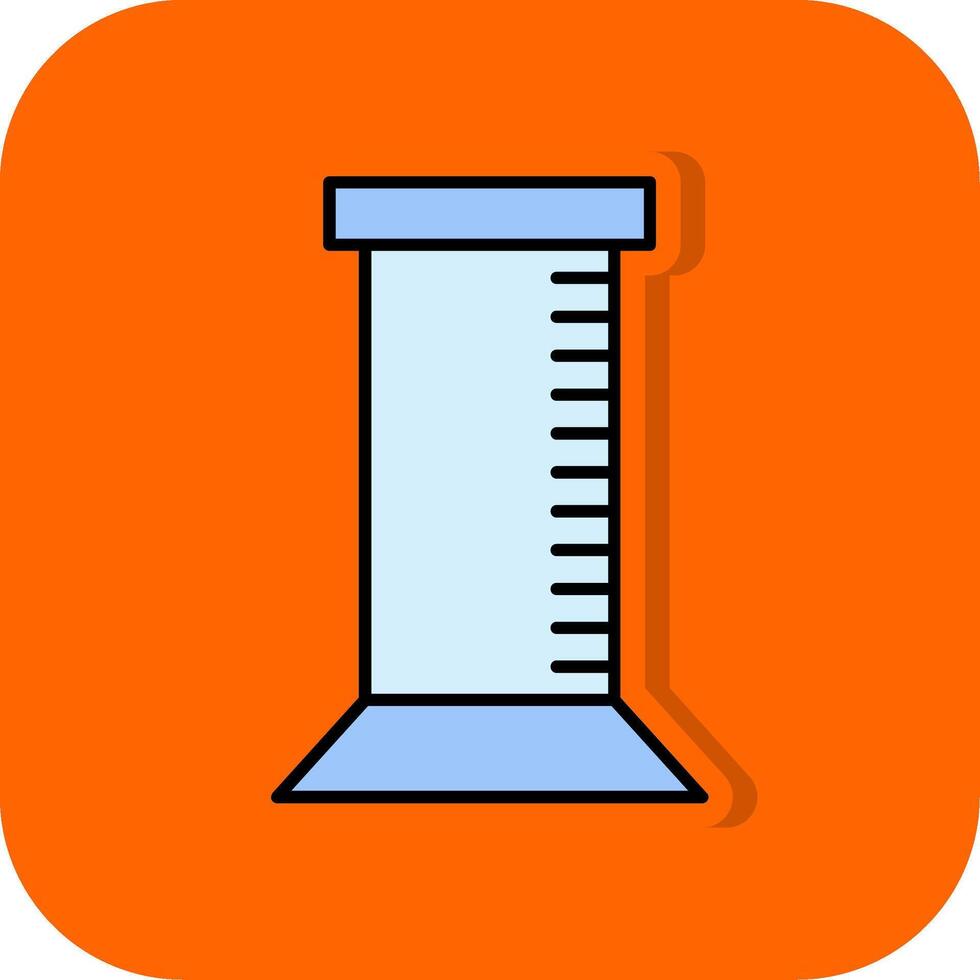 laureato cilindro pieno arancia sfondo icona vettore