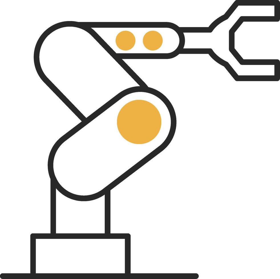 industriale robot spellato pieno icona vettore