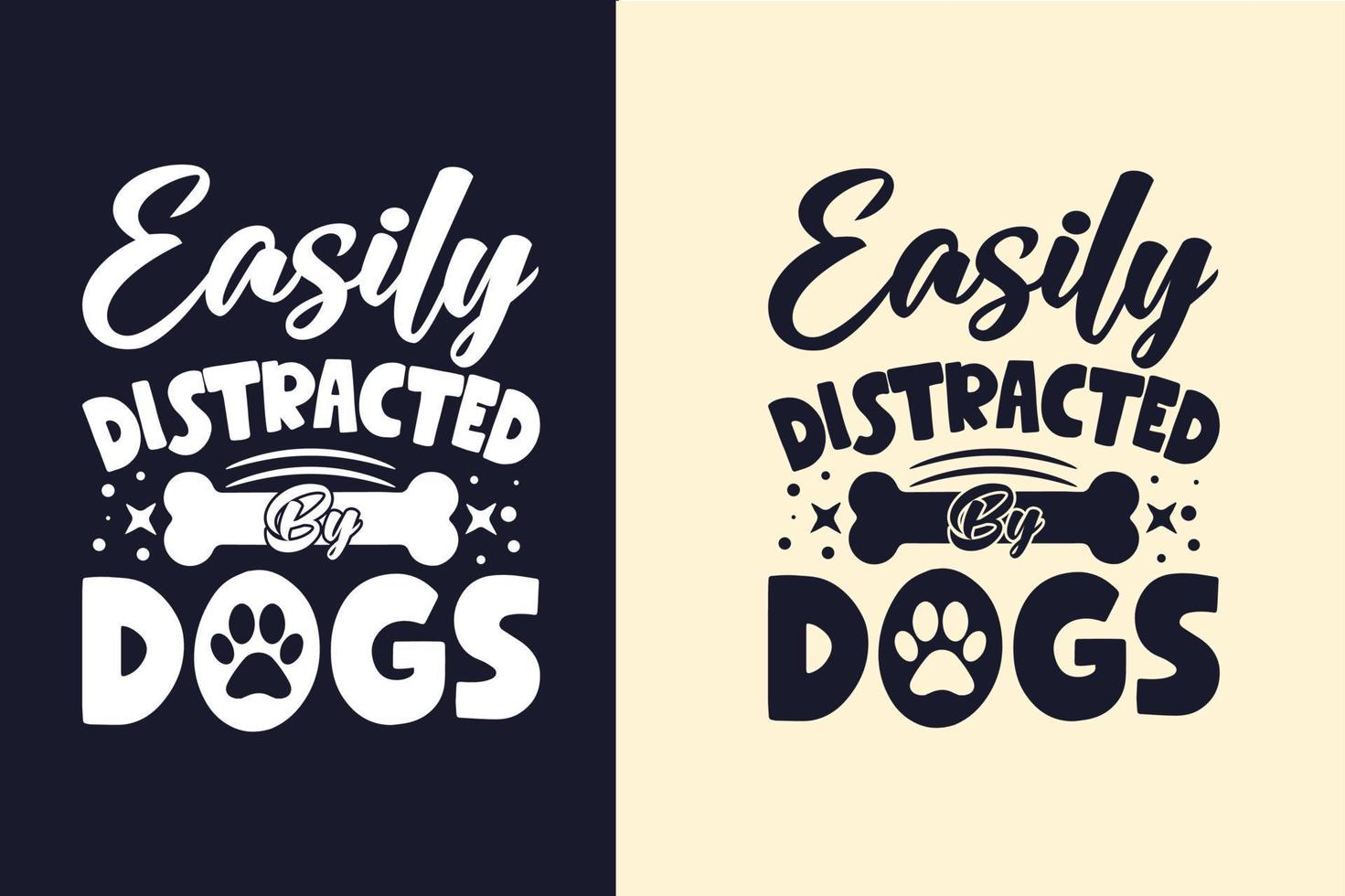 facilmente distratto dai cani tipografia svg cane citazioni design per t-shirt vettore