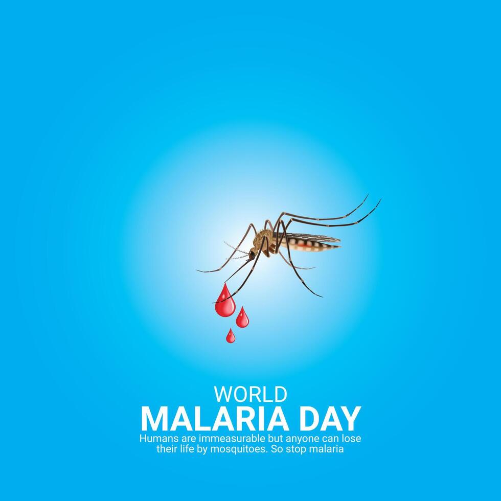 mondo malaria giorno. mondo malaria giorno, aprile 25, creativo Annunci disegno, , 3d illustrazione vettore