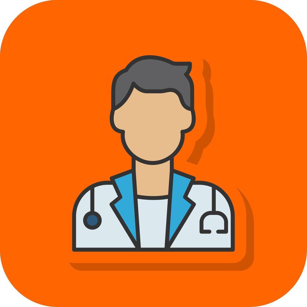 chirurgo pieno arancia sfondo icona vettore