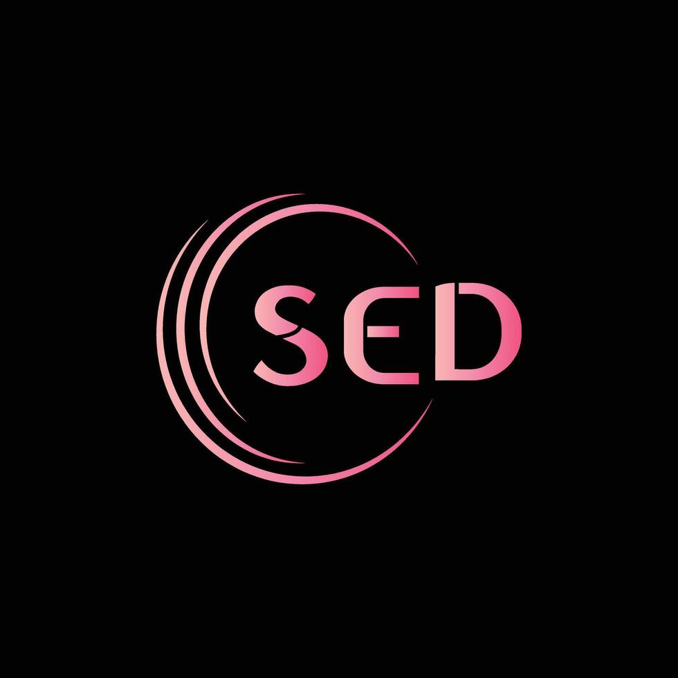 sed lettera iniziale logo design vettore