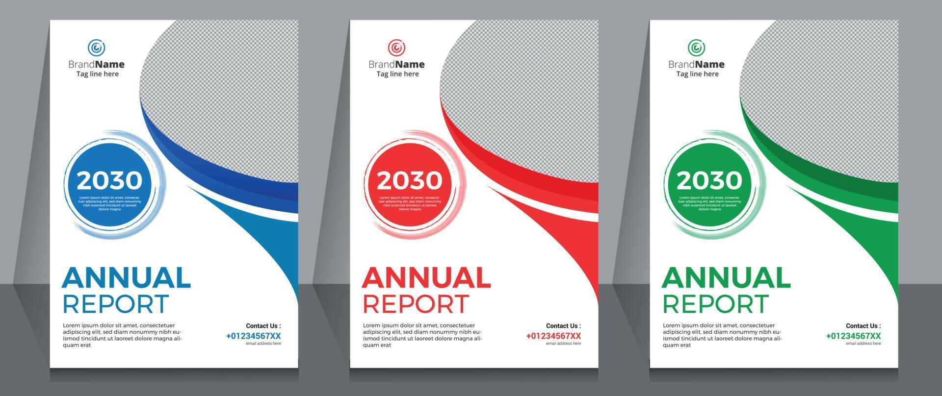 progettazione del layout del modello di copertina dell'opuscolo aziendale della relazione annuale. vettore