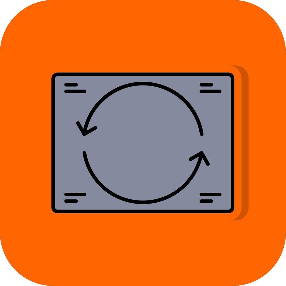 sync pieno arancia sfondo icona vettore