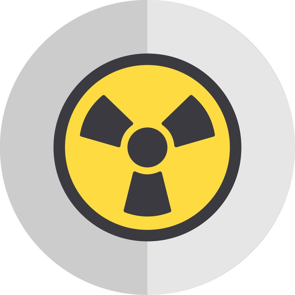nucleare piatto scala icona vettore