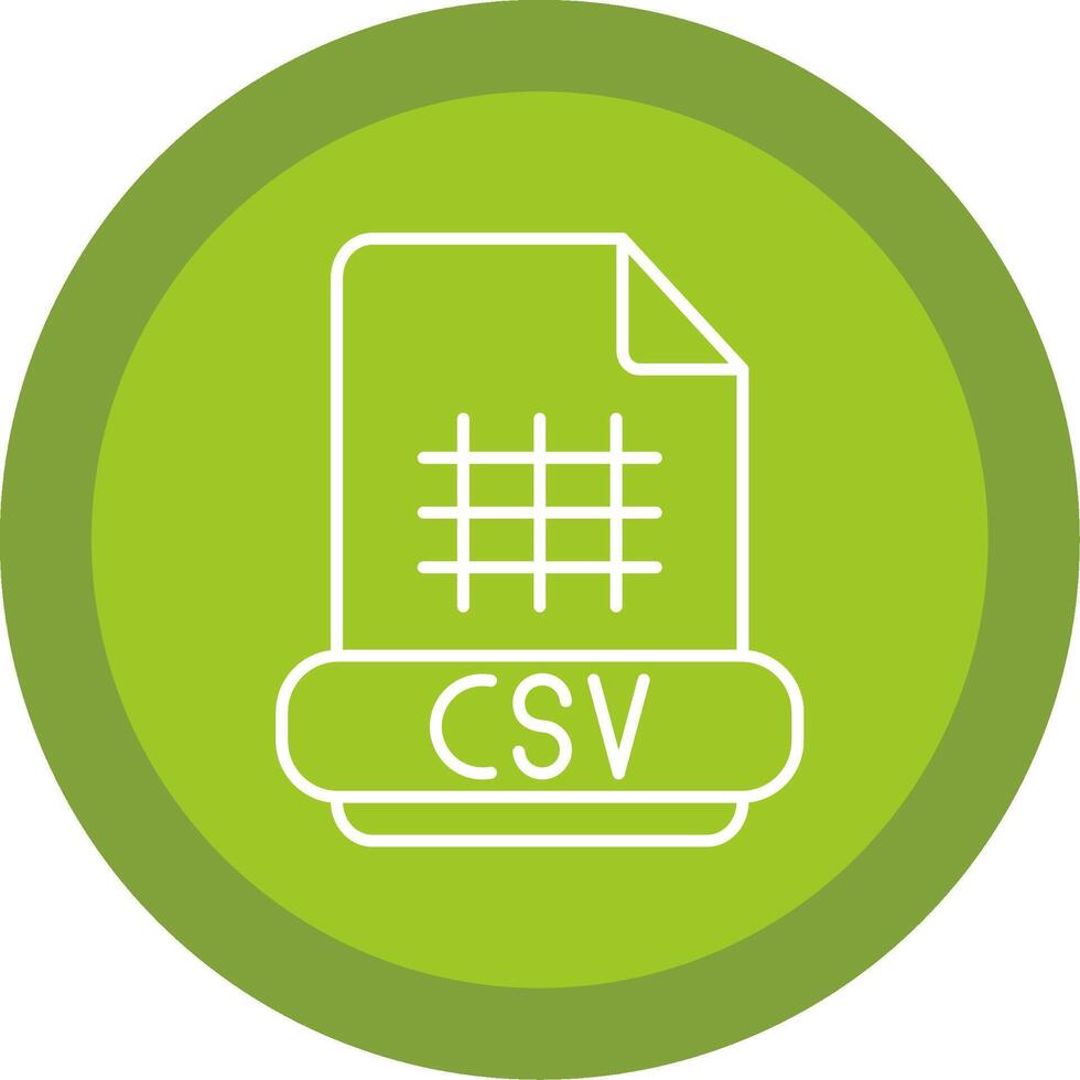 csv linea Multi cerchio icona vettore