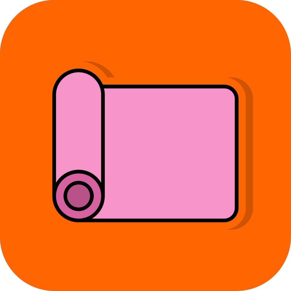 ginnasta stuoia pieno arancia sfondo icona vettore