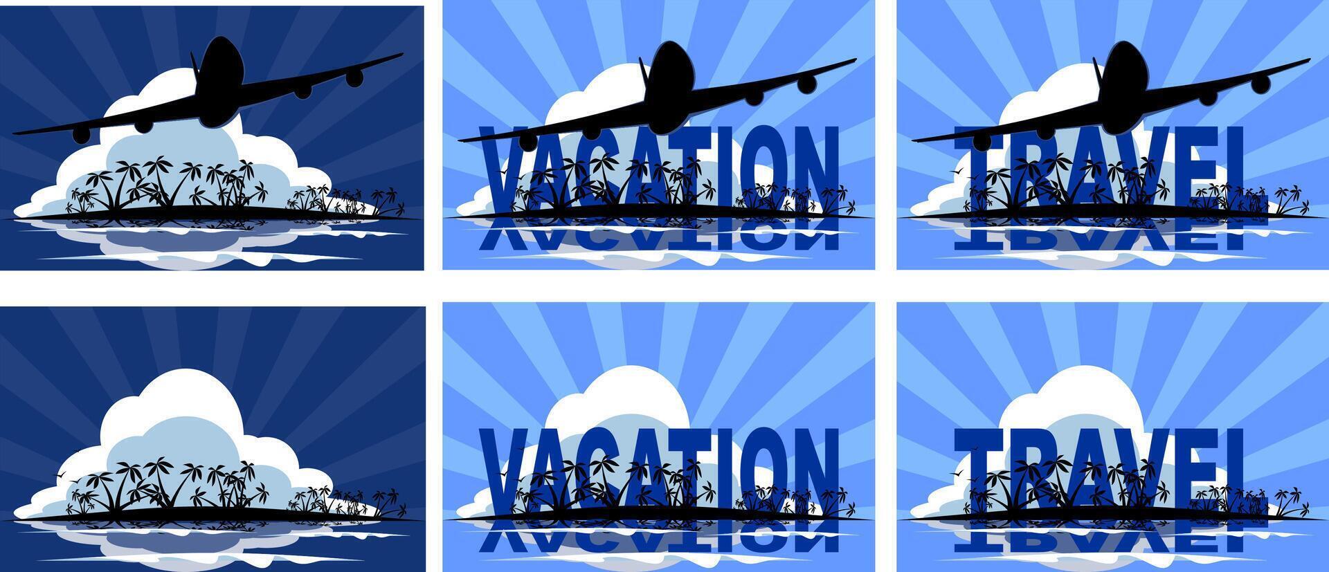tropicale viaggio e vacanza design illustrazione per manifesto o annuncio pubblicitario vettore