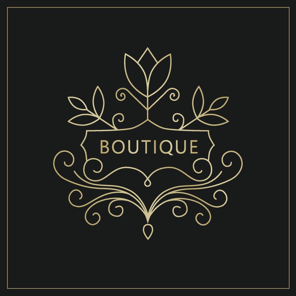 elegante logo per un' boutique nel schema stile vettore