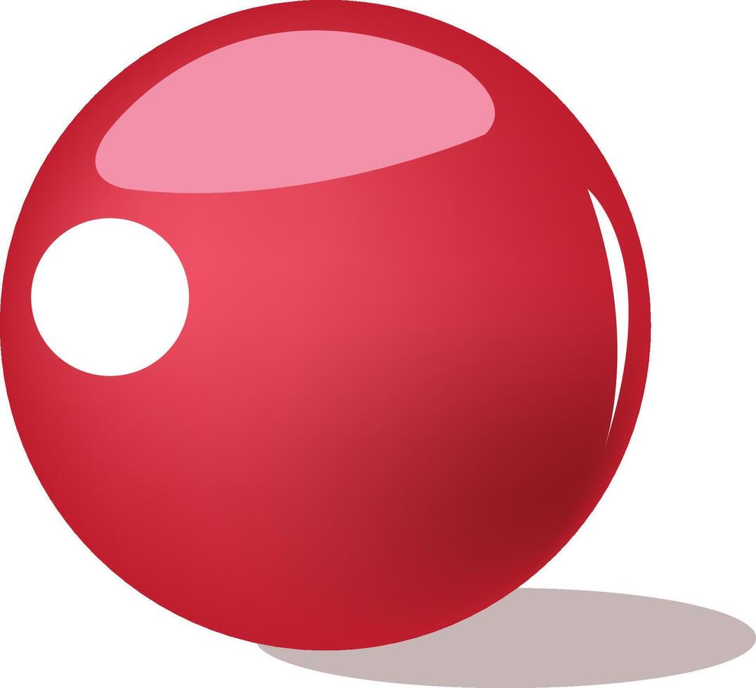 rosso palla su bianca sfondo vettore