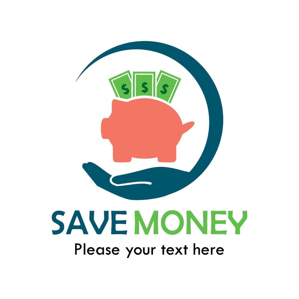 Salva i soldi simbolo logo modello illustrazione vettore