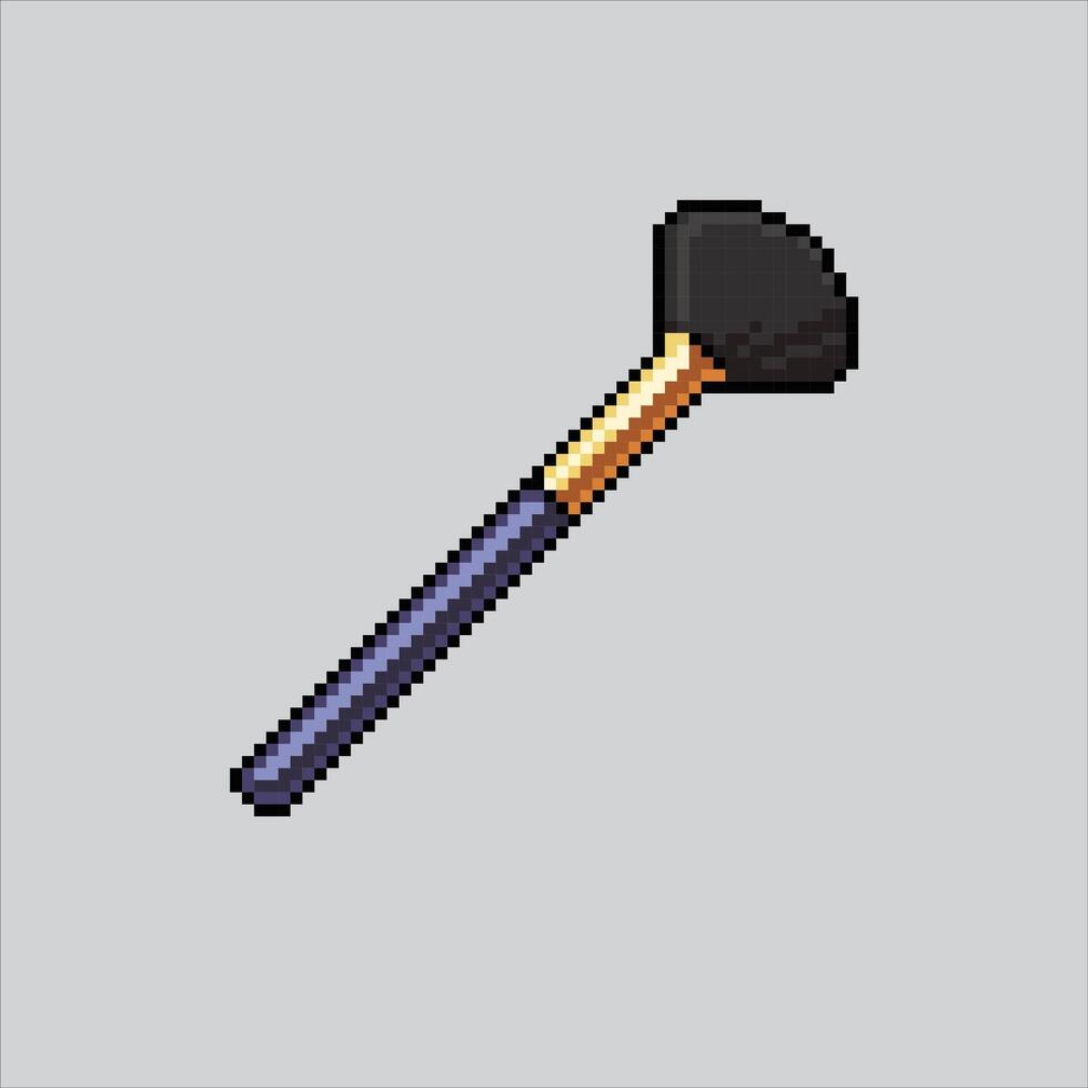pixel arte illustrazione rendere su spazzola. pixelated spazzola. trucco spazzola pixelated per il pixel arte gioco e icona per sito web e gioco. vettore