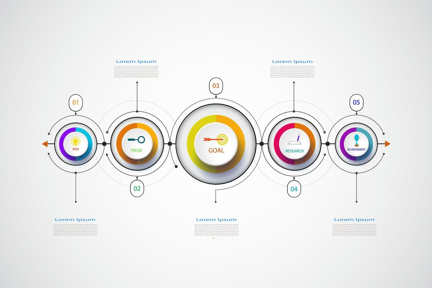 Infografica attività commerciale design modello vettore