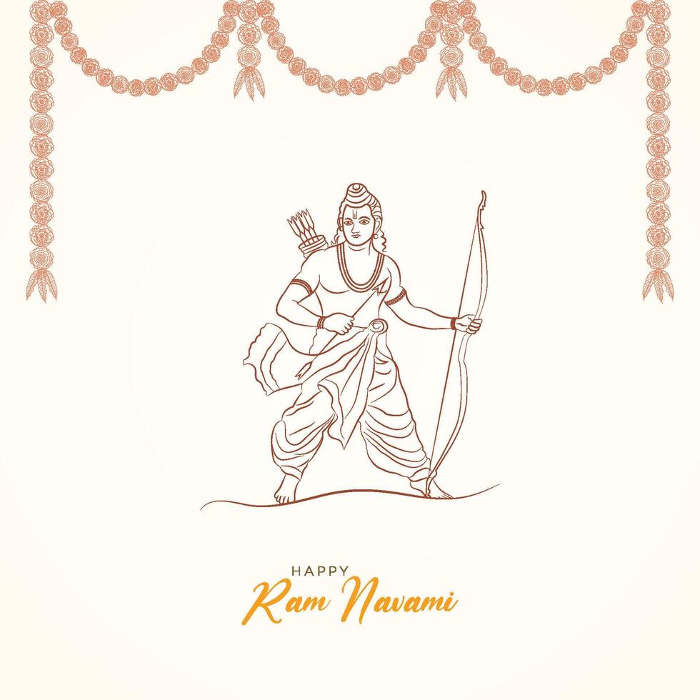 montone Navami, manifesto, , sri rama navami inviare, sociale media inviare, vettore