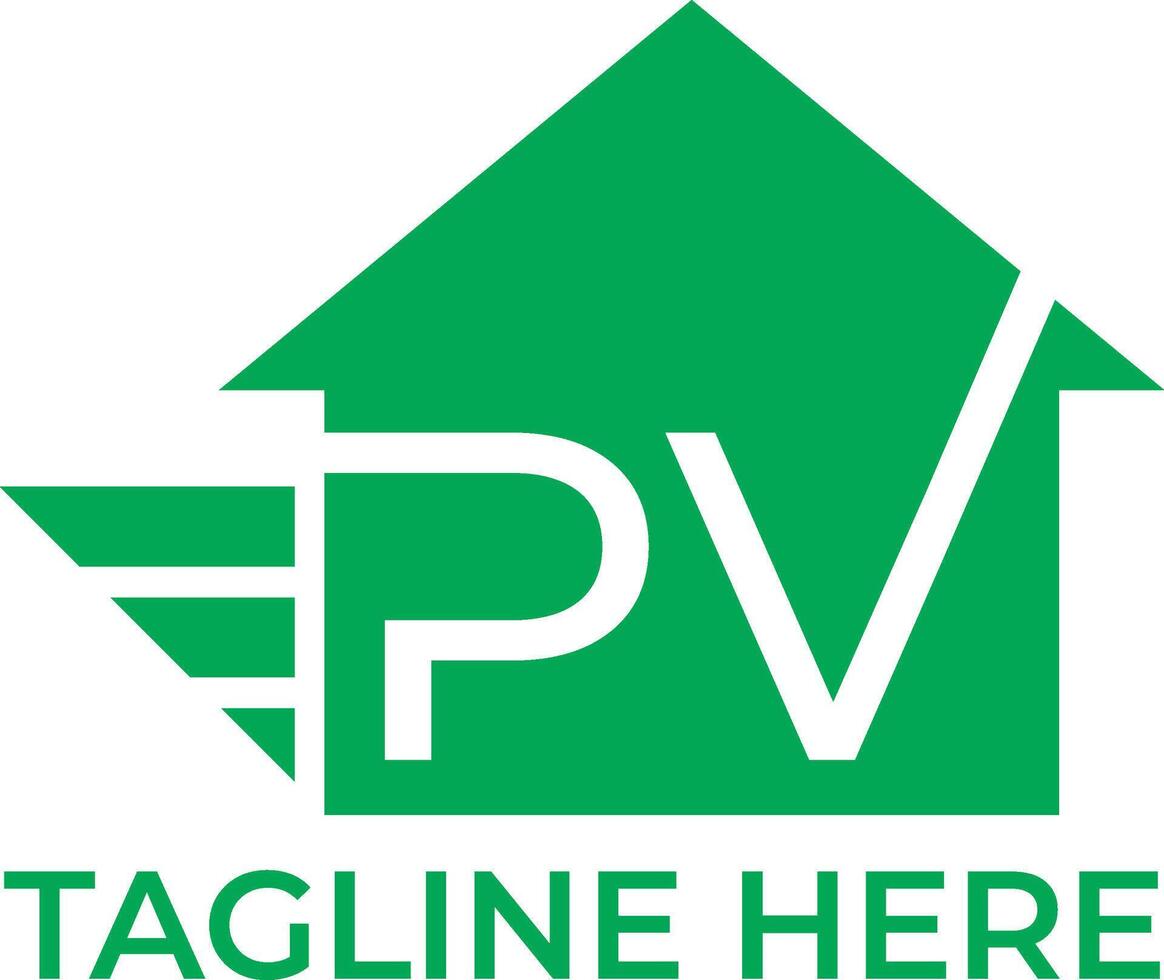 pl iniziale lettera Casa proprietà logo design vettore