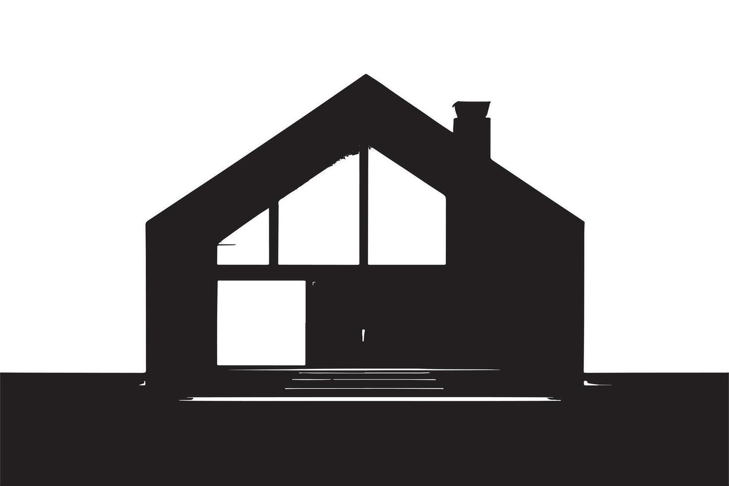 casa o Casa nero Immagine struttura su bianca sfondo. illustrazione per Stampa per commerciale uso. eps 10 vettore
