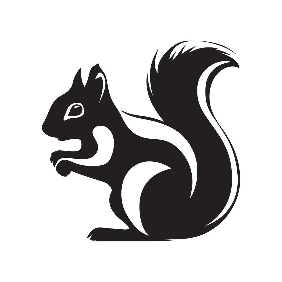 scoiattolo design silhouette vettore