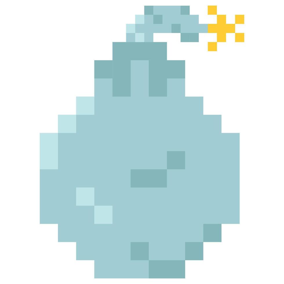 bomba per 8 bit Giochi. icona nel pixel arte stile vettore