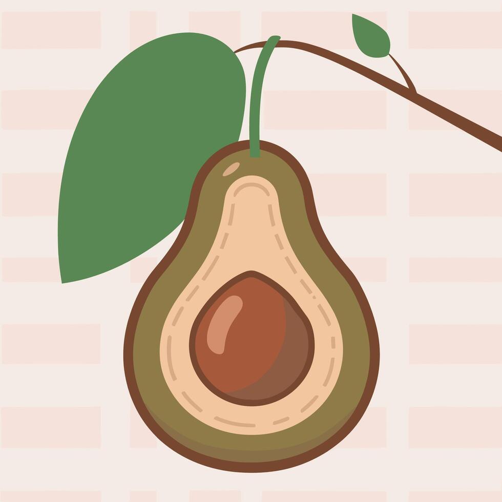 illustrazione di frutta avocado vettore