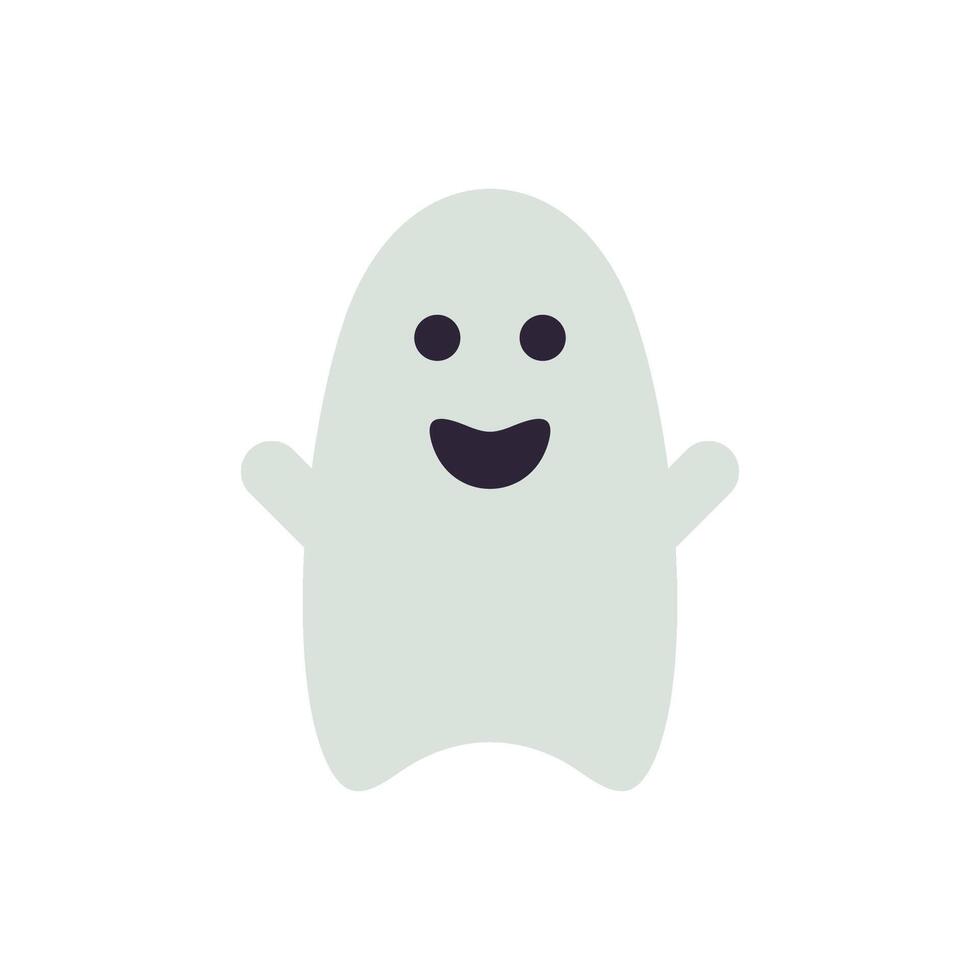 carino divertente fantasma bambini Halloween minimo icona per ottobre vacanza decorativo elemento piatto vettore