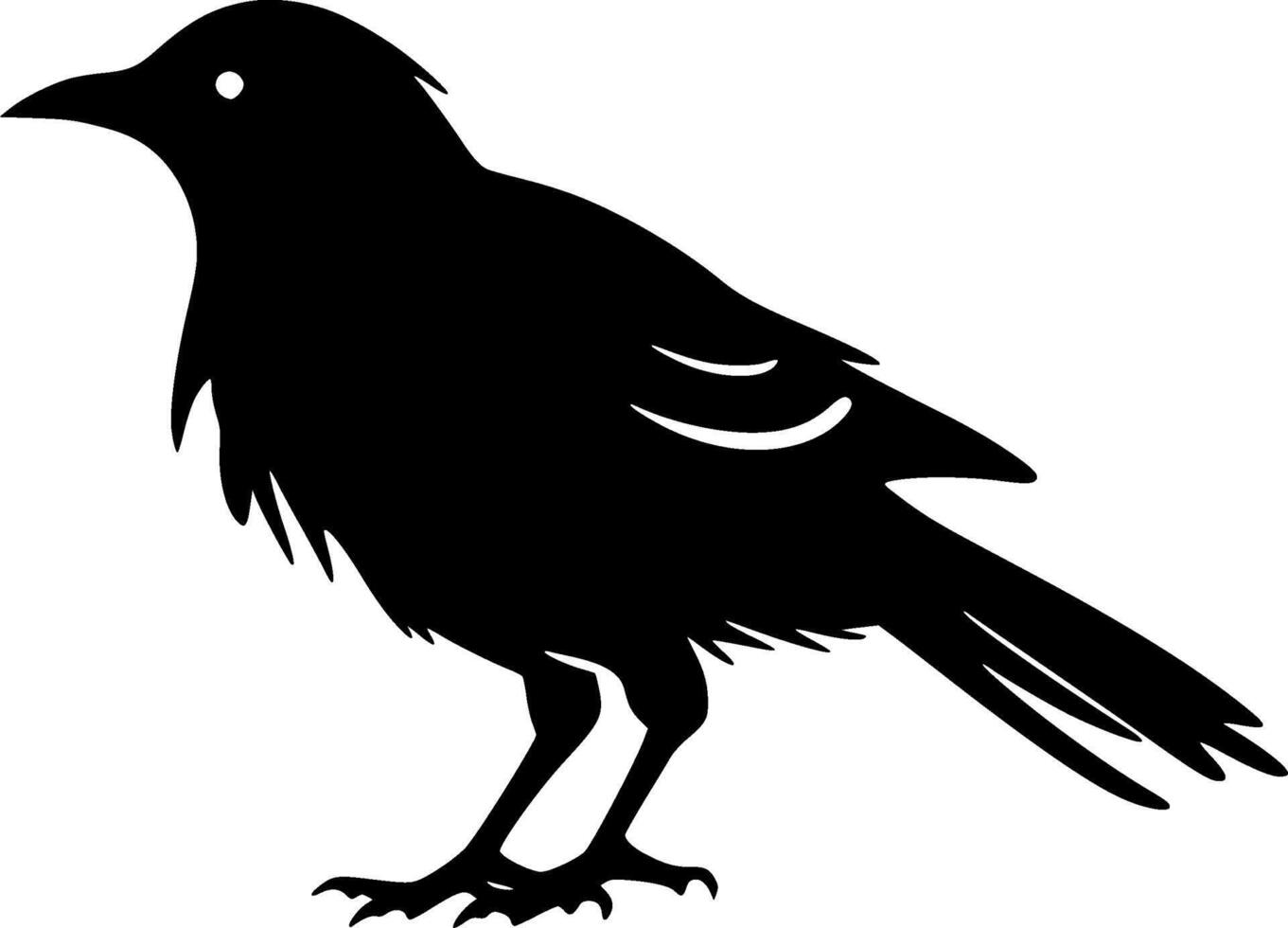 corvo, nero e bianca illustrazione vettore