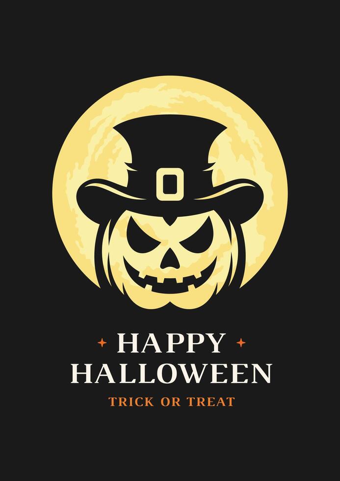 contento Halloween raccapricciante vacanza manifesto aviatore t camicia Stampa design modello piatto illustrazione vettore