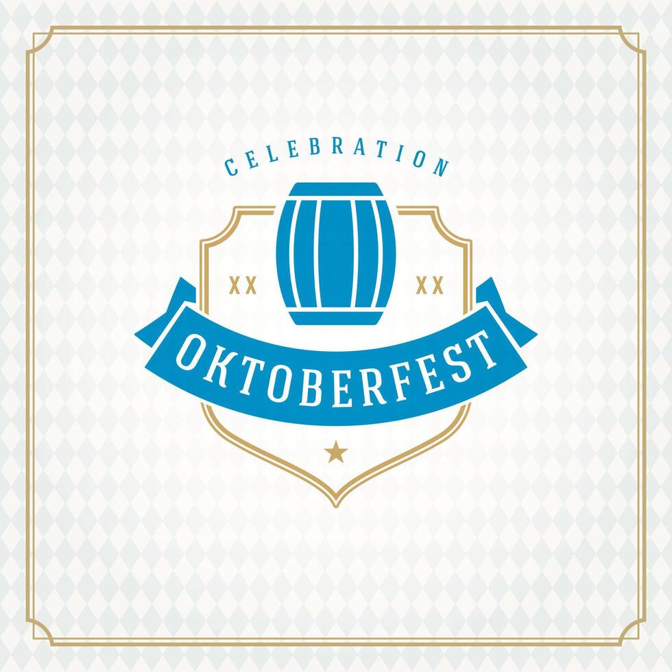 oktoberfest celebrazione con tradizionale birra emblema vettore