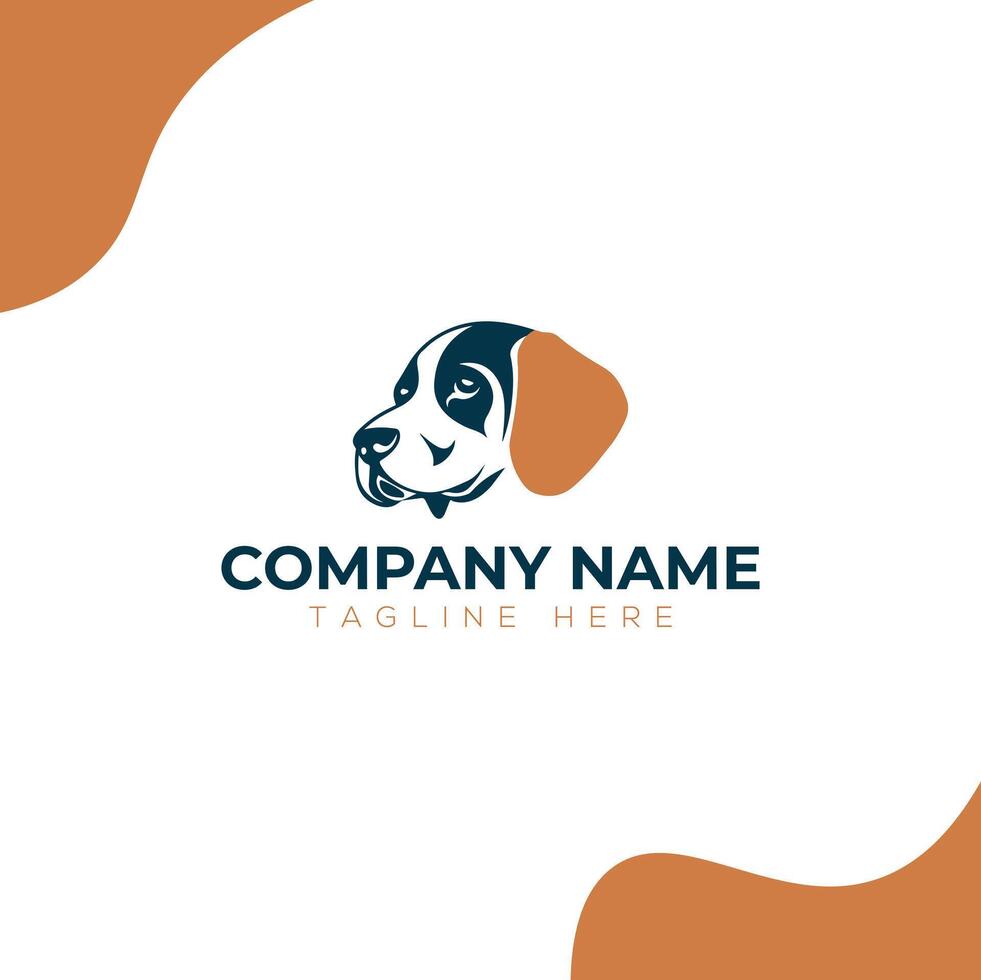 cane minimalista moderno illustrazione logo design vettore