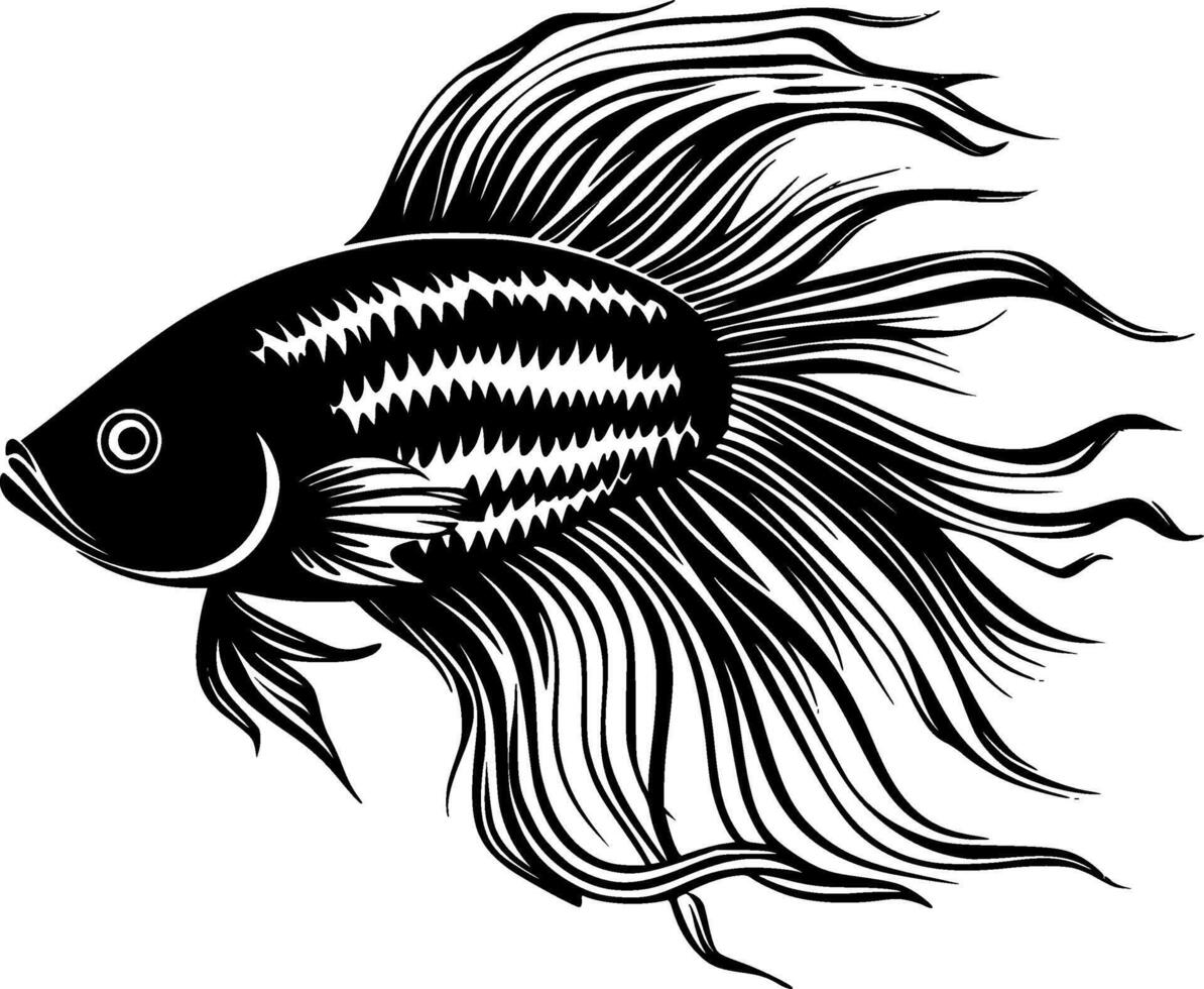 betta pesce - alto qualità logo - illustrazione ideale per maglietta grafico vettore