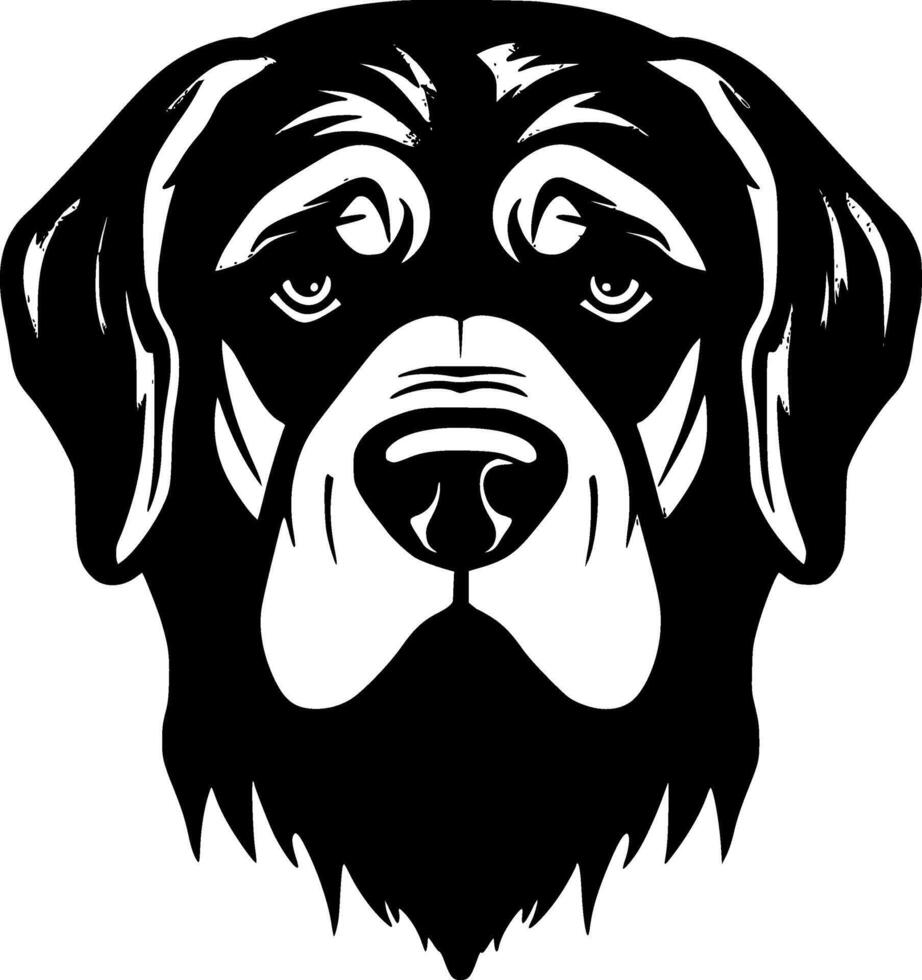 rottweiler - minimalista e piatto logo - illustrazione vettore