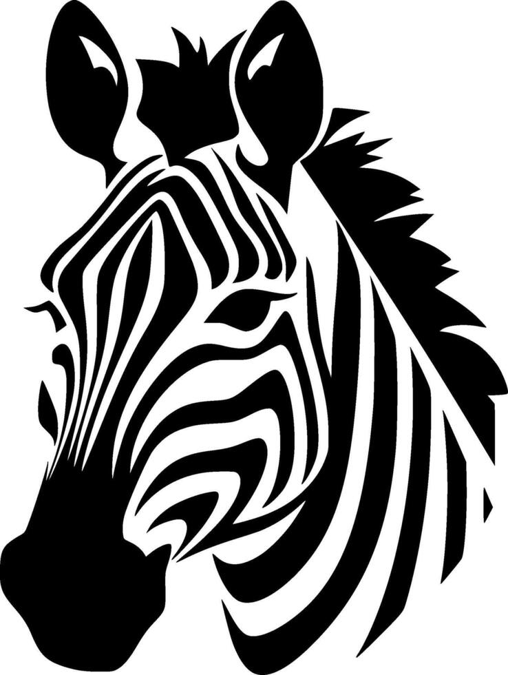 zebra, nero e bianca illustrazione vettore