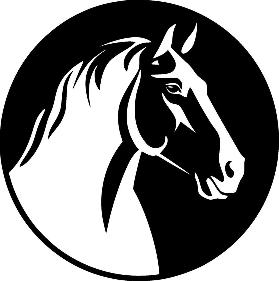 cavalli, nero e bianca illustrazione vettore