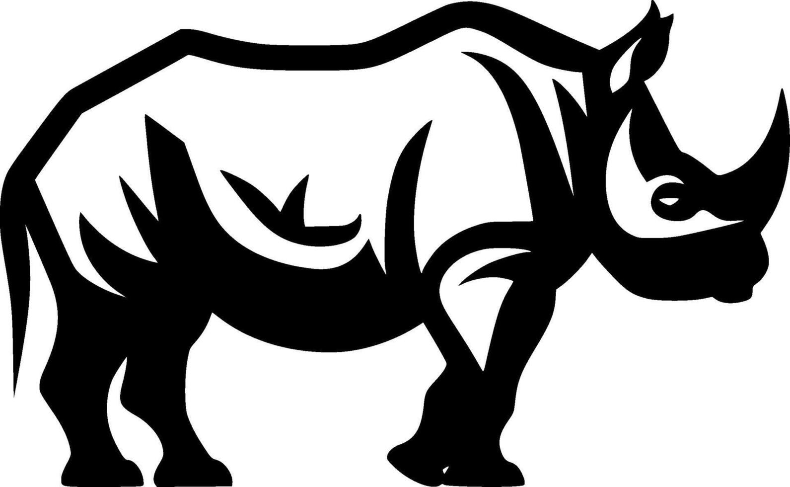 rinoceronte - minimalista e piatto logo - illustrazione vettore