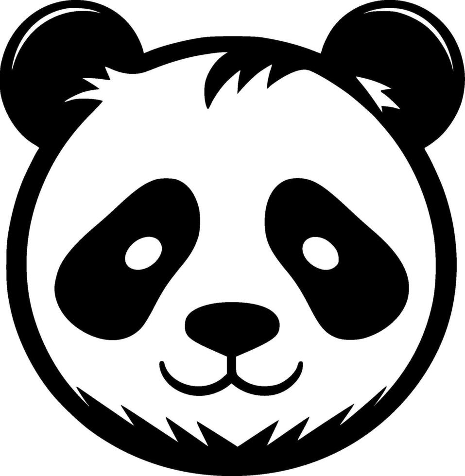 panda - minimalista e piatto logo - illustrazione vettore