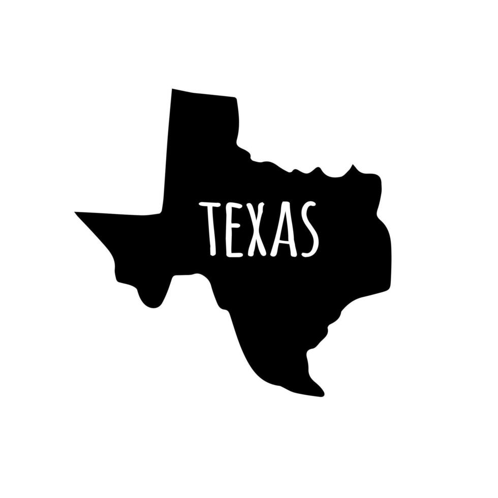schema Texas carta geografica silhouette vettore