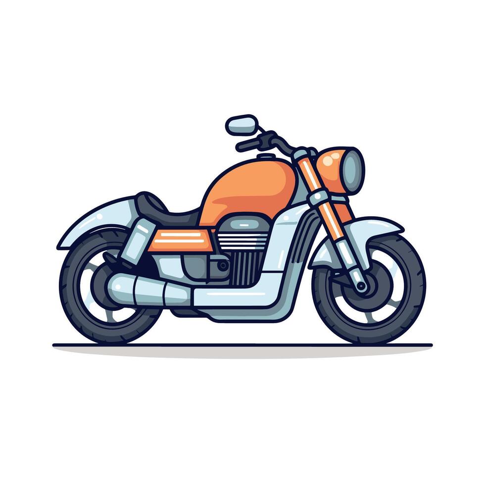 semplice motociclo icona design modello vettore