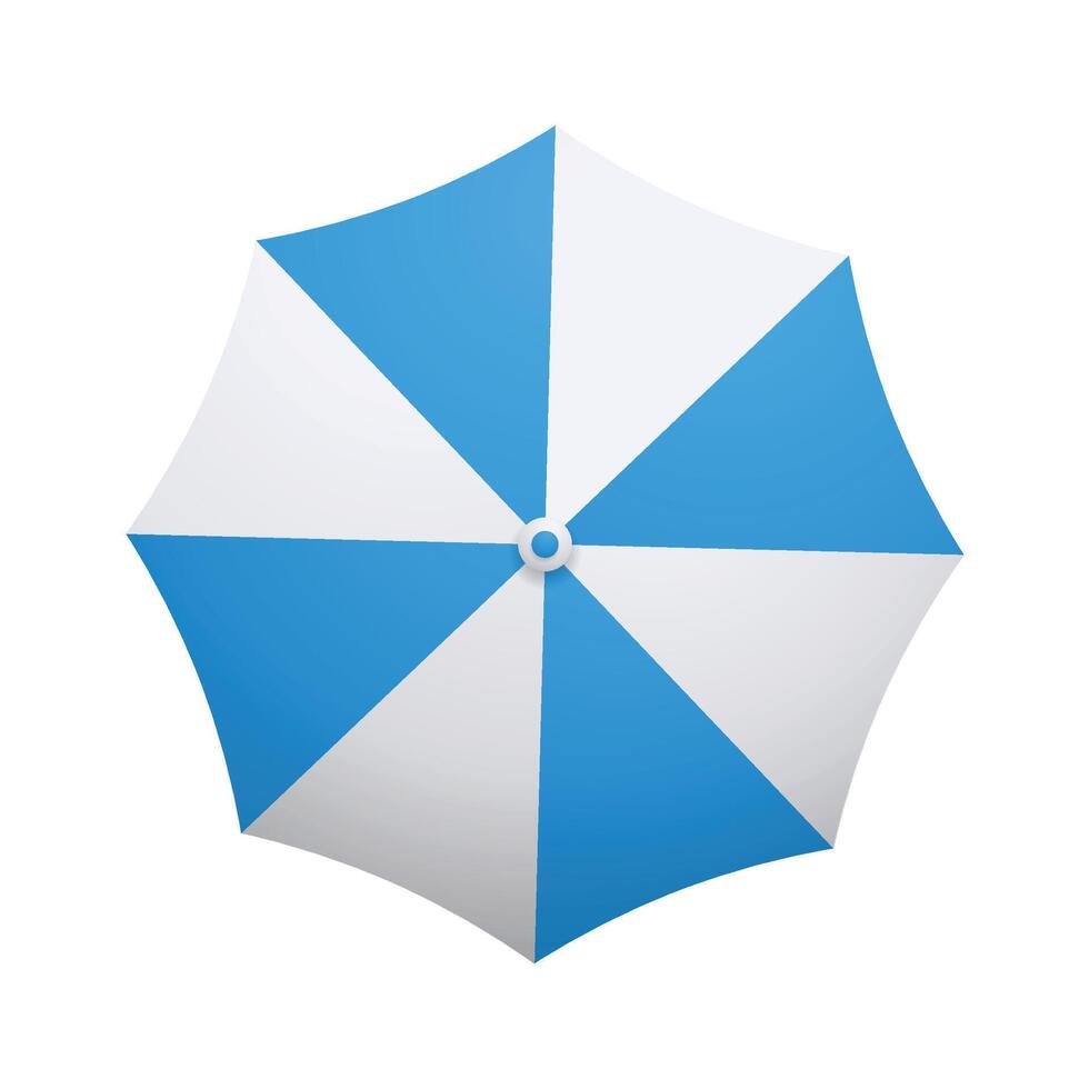 parasole superiore Visualizza per estate su bianca sfondo vettore