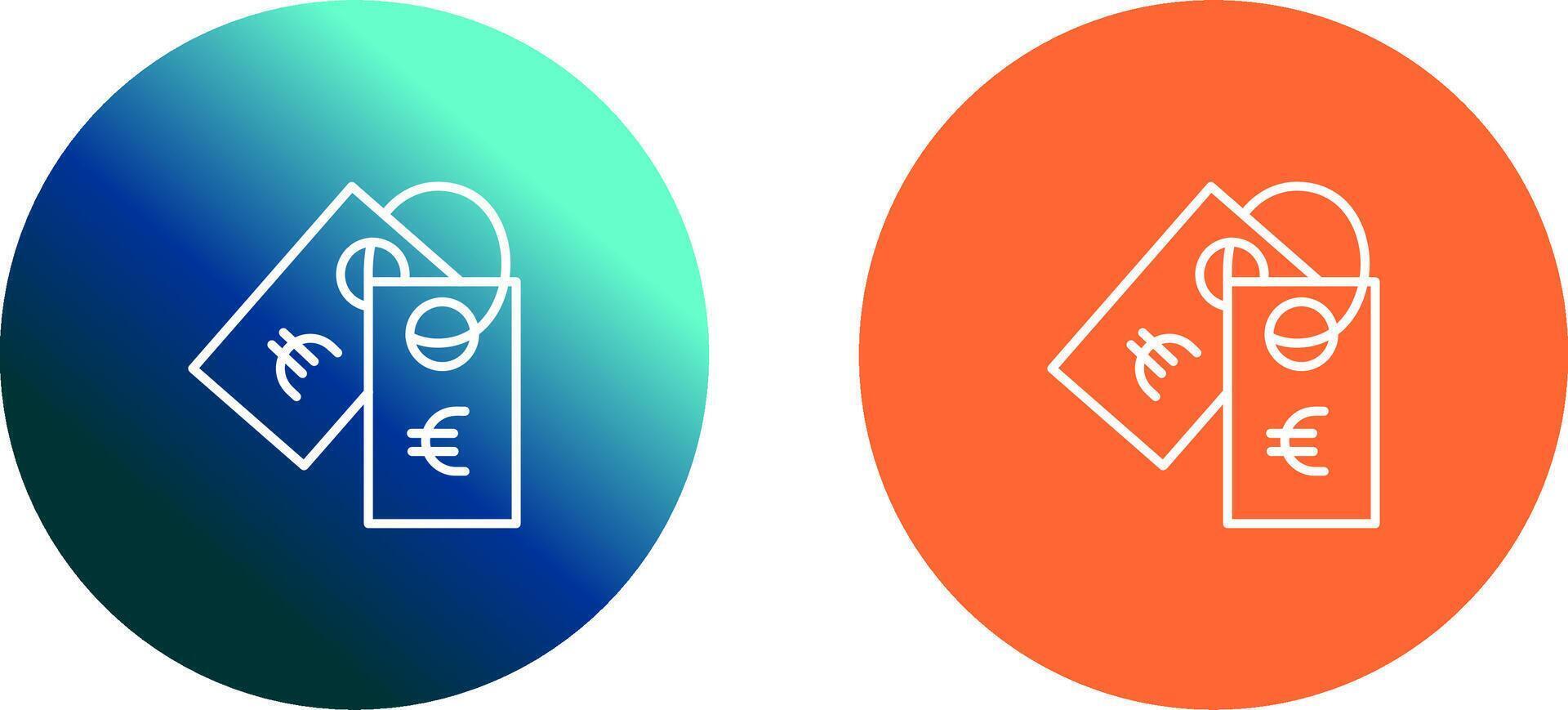 Euro etichetta icona design vettore