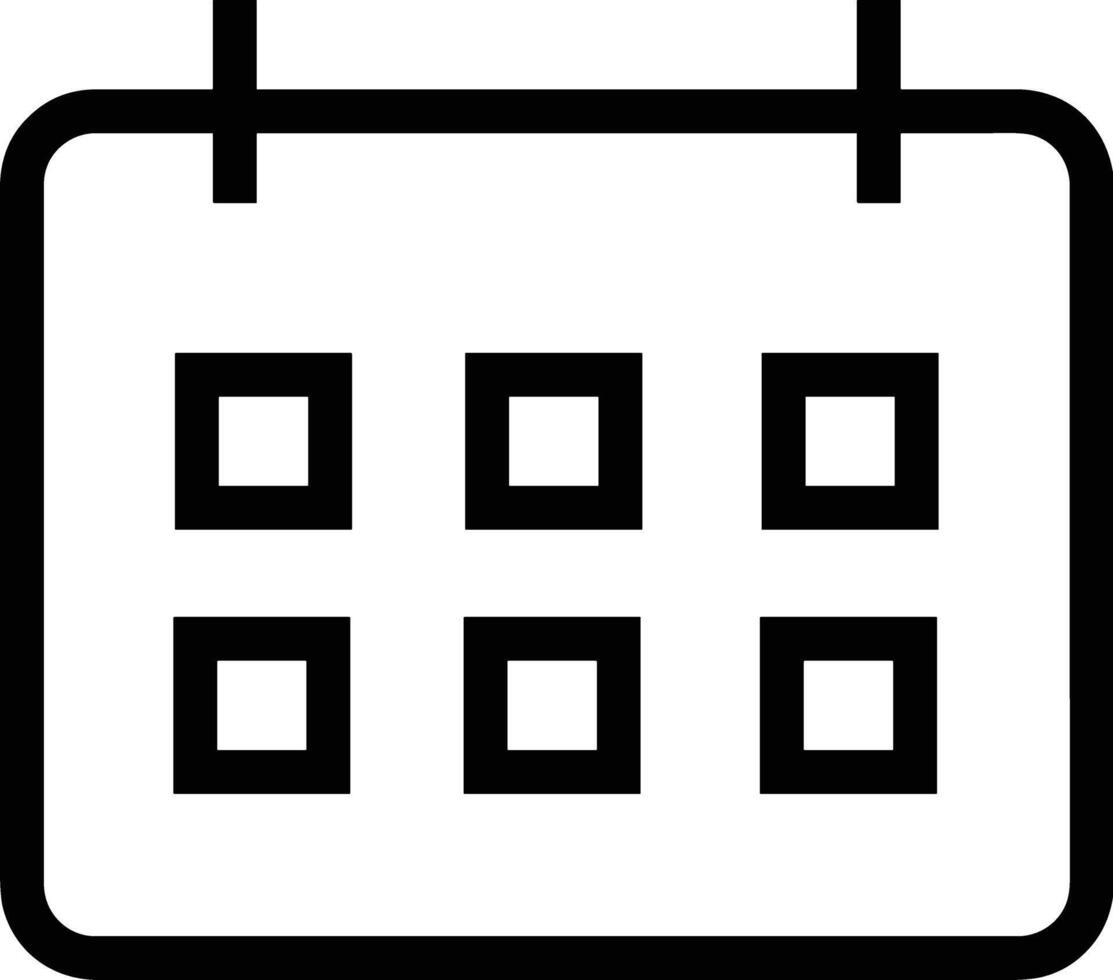 calendario icona simbolo Immagine per programma o appuntamento vettore