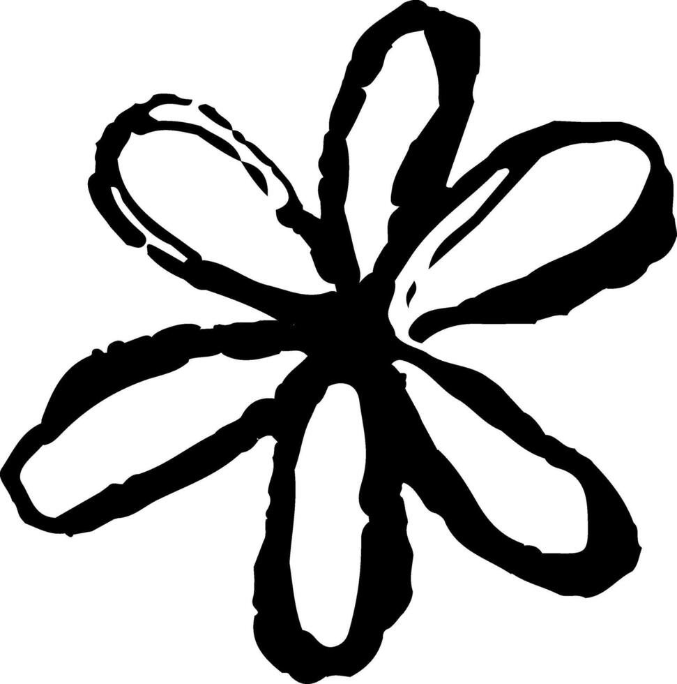 mano disegnato fiore con matita isolato su bianca sfondo . vettore illustrazione
