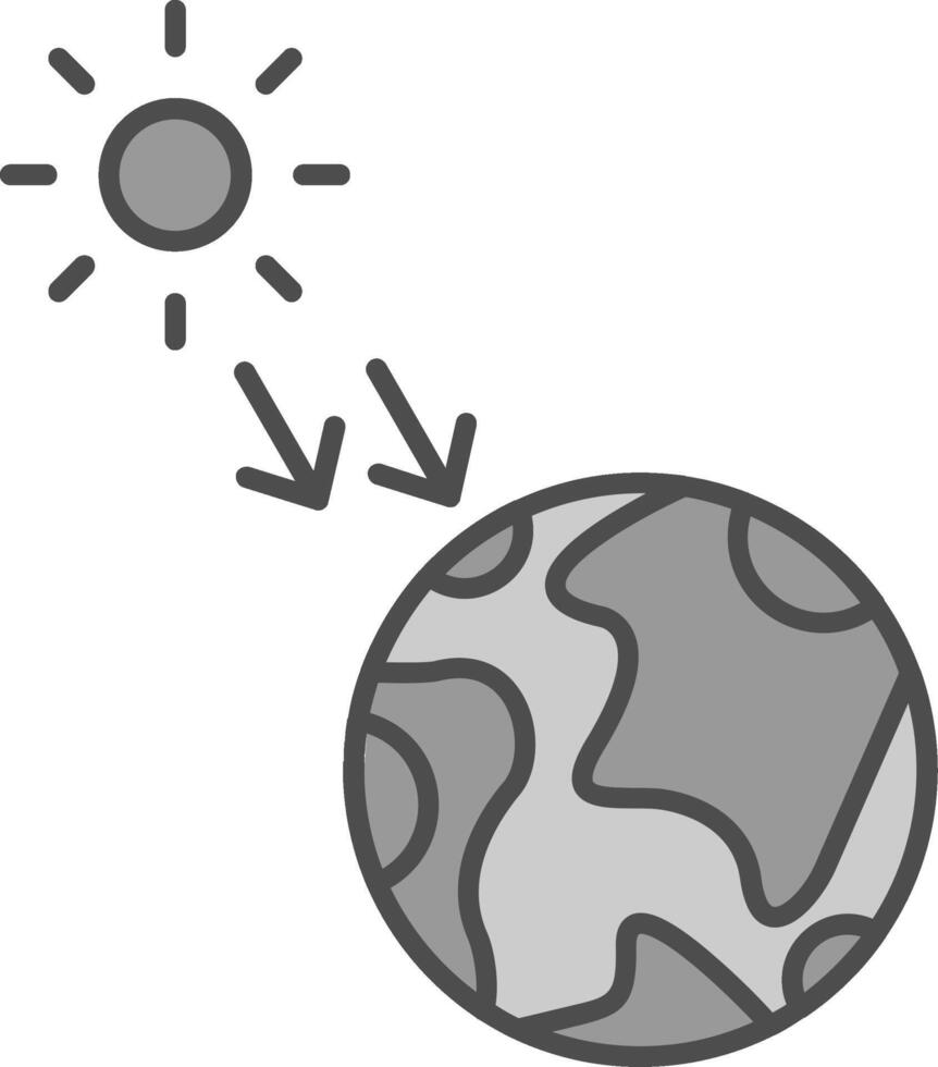 solare radiazione fillay icona vettore