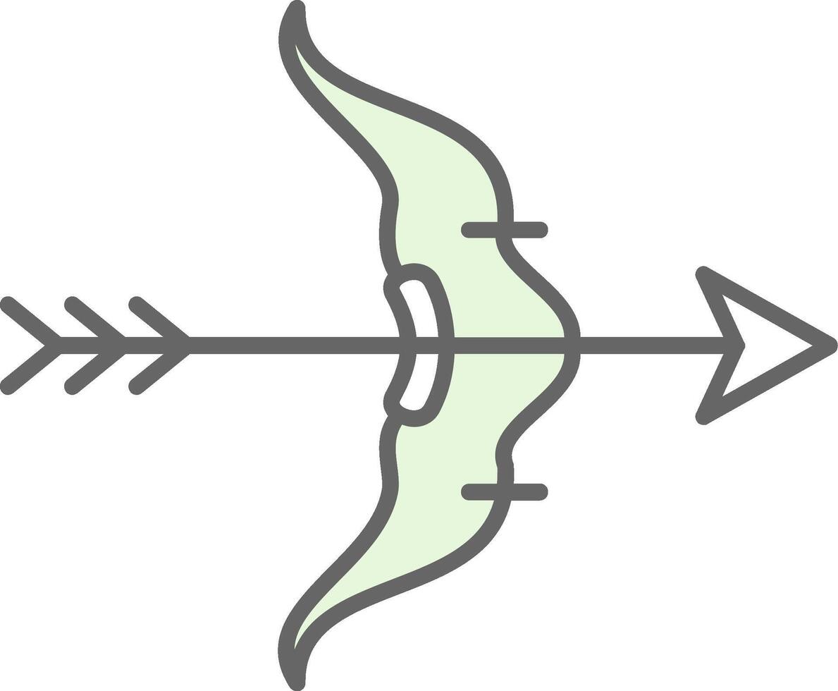 arco e freccia fillay icona vettore