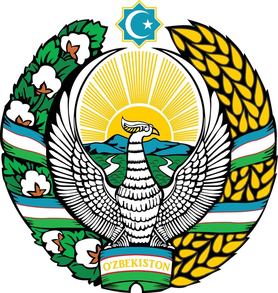 nazionale emblema di Uzbekistan vettore